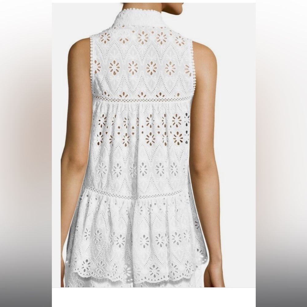 Kate Spade White Eyelet Sleeveless Top - Picture 2 of 6